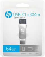 HP X_304_M 64 GB OTG Drive(Multicolor, Type A to Type C)