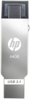 HP x304m C Type OTG 64 GB OTG Drive(Silver, Grey, Type A to Type C)