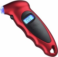 DawnRays Digital Tire Pressure Gauge Tyre Pressure Digital Gauge 150 PSI 4 Settings with Backlight LCD and Non-Slip Grip for Car Tyres, Truck, Bicycle and Bike Tires- Measure tire Pressure Easily by Digital Guage- Red(150 PSI)