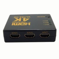 atekt HDMI Switch 3 Port With Remote 001 Media Streaming Device (Black) Media Streaming Device(Black)
