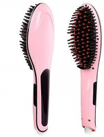 curve creation Straight Ceramic fast Hair Straightener Brush, Curler and Styler Brush, hair straightener for women, hair straighteners comb brush with Temperature Control for Women (PINK STRAIGHTENER BRUSH) HOME-22(1) Hair Straightener Brush(Multicolor)