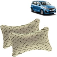 Rhtdm Beige Leatherite Car Pillow Cushion for Maruti Suzuki(Rectangular, Pack of 2)