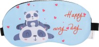 Skylofts Soft & Smooth Fabric Cute Happy Panda Sleeping Mask Cooling Pack eye masks for Travel Eye Shade(Blue)