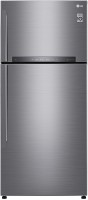 LG 546 L Frost Free Double Door 2 Star Refrigerator(Shiny Steel, GN-H702HLHU)