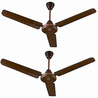 Crompton Neo Breeze 1200mm Ceiling Fan (Brown) (Pack of 2) 1200 mm Silent Operation 3 Blade Ceiling Fan(Brown, Pack of 2)