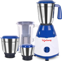 Lifelong LLMG78 Rapid 750 W Juicer Mixer Grinder (4 Jars, Blue)