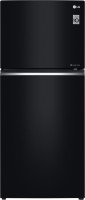 LG 427 L Frost Free Double Door Inverter Technology Star Refrigerator(Black Glass, GN-C422SGCU)