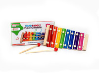 CrazyCrafts Wooden Xylophone with 8 Notes for Kids, BiG(Multicolor)