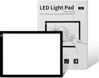 amiciVision Ultra-Thin Portable LED Drawing Board A4 Size Tracing Board USB Powered with Adjustable Brightness Light Pad for Sketching(Black, White)