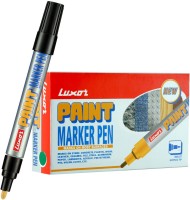 LUXOR Black Paint Marker Pen(Set of 10, Black)