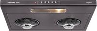 Kutchina EVO Auto Clean Wall Mounted Chimney(Black 700 CMH)