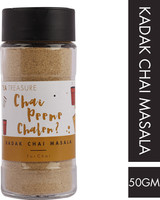 TeaTreasure Kadak Masala Chai Ginger, Cinnamon, Cardamom Masala Tea Glass Bottle(50 g)