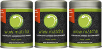 Wow Matcha Japanese Ceremonial Grade Hand Ground Matcha Green Tea Powder (3 Pcs Combo Pack) Unflavoured Matcha Tea Tin(300 g)
