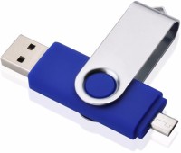 Eshop Rotatable Micro Swivel USB 2.0 Flash Drive for Cell Phones & Tablet PCs 8 GB OTG Drive(Blue, Type A to Micro USB)
