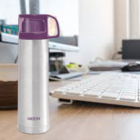 MILTON Glassy 1000 ml Flask(Pack of 1, Purple, Steel)