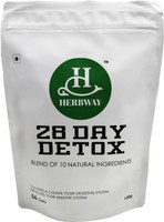 HERBWAY Detox-100 Mint, Lemon Grass, Cinnamon, Liquorice, Senna, Rose Tea Blend Pouch(100 g)