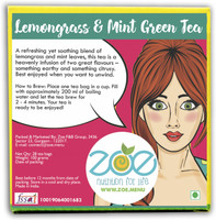 Zoe Nutrition for Life LEMONGRASS AND MINT GREEN TEA Lemon Grass, Mint Green Tea Bags Box(28 Bags)