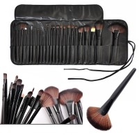 KylieProfessional 24 PIECE JET BLACK MAKE UP BRUSH SET WITH FREE CASE(Pack of 24)