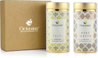 Octavius Gourmet Tea Collection | Uplifting Green Range Assorted Green Tea Festive Gift Box(40 Bags)