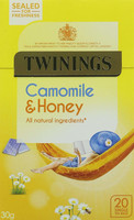 Twinings Camomile and Honey Tea, 20 Tea Bags, 30g Chamomile, Honey Tea Bags Box(20 Bags)