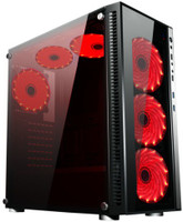 No Doubt ND Titan Mid-Tower Gaming Cabinet (Case Without SMPS) GAMING TOWER Cabinet(Black, Red)