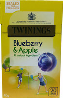 Twinings Blueberry and Apple Tea 20 Tea Bag Blueberry, Apple Tea Bags Box(40 g)