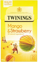 Twinings Mango & Strawberry 20 Tea Bag Mango, Strawberry Tea Bags Box(40 g)