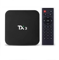 X96 TX3 4GB 64GB Android TV Box Supports 8K 4K 1080P WiFi Bluetooth USB 3.0 Smart TV Box Media Streaming Device(Black)