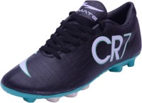 CR7 Juventus Ronaldo Studs Black & Green Studs Football Shoes For Men(Blue)