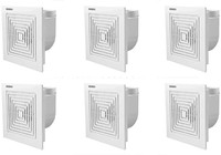 USHA Crisp air 200 mm Energy Saving 5 Blade Exhaust Fan(white, Pack of 6)