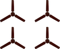USHA Diplomat 1200 mm Energy Saving 3 Blade Ceiling Fan(Brown, Pack of 4)