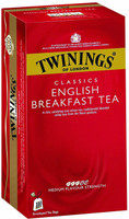 Twinings English Breakfast Tea, 100 Tea Bags Unflavoured Black Tea Bags Box(100 Bags)