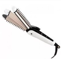 CELWARK 3 IN 1 Hair Straightener , Curler & crimper Hair Styler(White, GOLDEN)