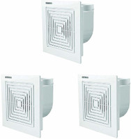 USHA Crisp air Premia Energy Saving 5 Blade Exhaust Fan(pearl white, Pack of 3)