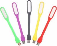 MAYON Portable & Flexible USB Led Light for Power Bank, PC Laptop Flexible Goose Neck Reading Pack of 5 USB Led Light Led Light(Multicolor)