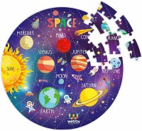 Pacific Toys Solar System Jigsaw Floor Puzzle 60 Pcs with 4 Double Sided Flashcards(60 Pieces)