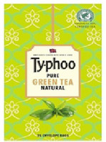 typhoo Green Tea pure Natural envelope Unflavoured Instant Tea Bags Box(25 Bags)