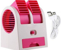 View Unique Buyer Mini Portable Dual Bladeless Small Air Cooler Powered by USB & Battery MPC-100 USB Fan Room/Personal Air Cooler(Multicolor, 10 Litres) Price Online(Unique Buyer)