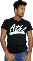 Lazzor Typography Men Round Neck Black T-Shirt