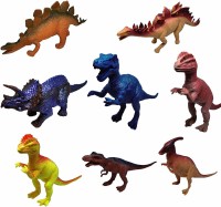 Skywalk Cartoon Animal Dinosaur Figures Set for Kids,Dinosaur Animal Play Set,Dinosaur Toy Figure Set of 8ps (Big Size)(Multicolor)
