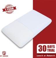 MY ARMOR Orthopaedic King size Memory Foam Solid Sleeping Pillow Pack of 1(White)