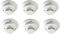 RAPID - X HARDWIRED 2-WIRE SMOKE AND HEAT DETECTOR (PACK OF 6) Wireless Sensor Security System