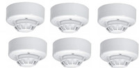 RAPID - X Security Plastic Heat Detector (White, Size 98 , 48 Mm) PACK OF 6 Wireless Sensor Security System