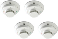 RAPID - X HARDWIRED 2-WIRE SMOKE AND HEAT DETECTOR (PACK OF 4) Wireless Sensor Security System