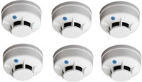 RAPID - X Optical Smoke & Heat Detector (PACK OF 6) Wireless Sensor Security System