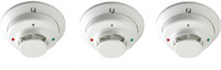 RAPID - X HARDWIRED 2-WIRE SMOKE AND HEAT DETECTOR (PACK OF 3) Wireless Sensor Security System