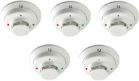 RAPID - X HARDWIRED 2-WIRE SMOKE AND HEAT DETECTOR (PACK OF 5) Wireless Sensor Security System