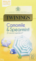 Twinings Camomile & Spearmint 20 Tea Bags (Imported) Chamomile, Mint Tea Bags Box(20 Bags)