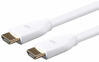 MONOPRICE 121511 7.62 m HDMI Cable(Compatible with TV, Laptop, White)