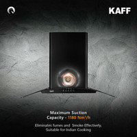 Kaff ELF BF DHC 60/ELF DHC 60 Auto Clean Wall Mounted Chimney(Black 1180 CMH)